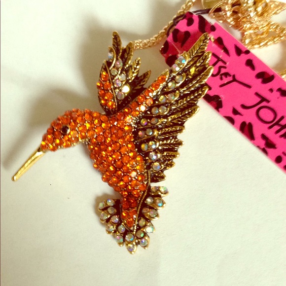 Betsey Johnson Jewelry - Betsey Johnson Hummingbird pendant and pin
